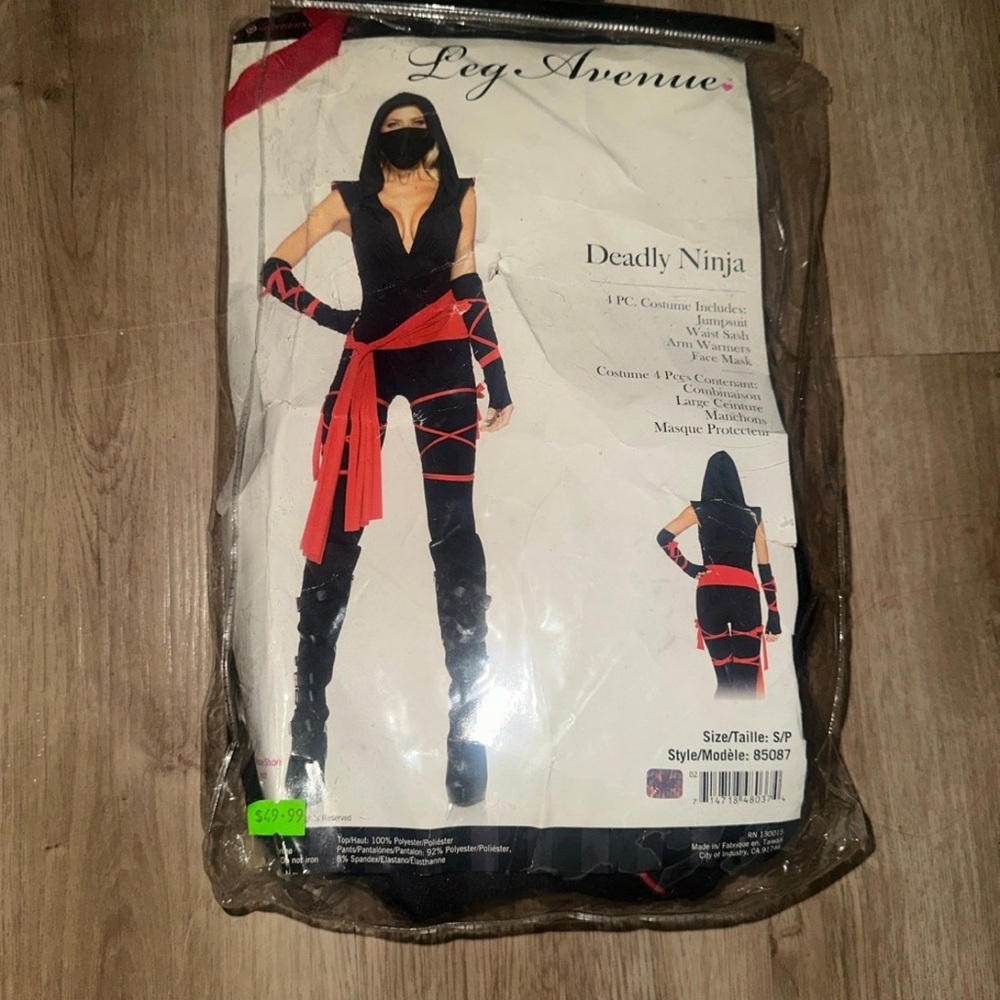 Leg Avenue Black and Red Ninja Outfit